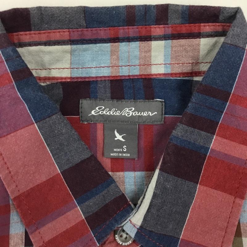 エディーバウアー Eddie Bauer シャツ、ブラウス 半袖 半袖シャツ カラーシャツ 半袖カットソー チェックシャツ S チェック マルチカラー / マルチカラー /  メンズ USED 古着 中古 10113541