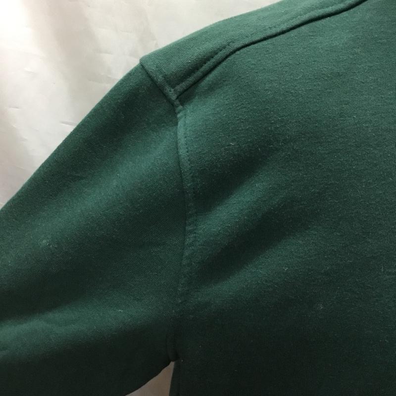 ウ゛ァンヒューゼン VANHEUSEN トレーナー 長袖 ハーフファスナー 裏起毛 L 無地 緑 / グリーン /  メンズ USED 古着 中古 10121009