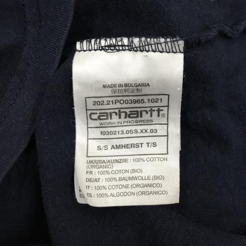 カーハート Carhartt Tシャツ 半袖 半袖カットソー プリントTシャツ クルーネックカットソー XL プリント 紺 / ネイビー / メンズ USED 古着 中古 10120479