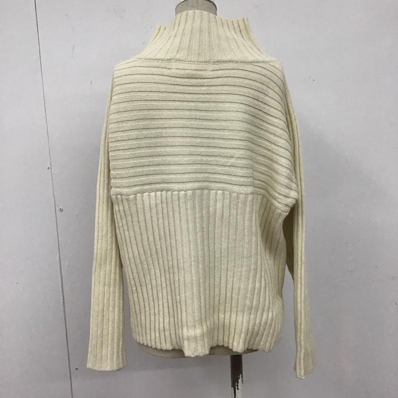 ロペピクニック ROPE  PICNIC ニット、セーター 長袖 GDM-53100-B クロップドリブ切り替えニット 38 無地 アイボリー / アイボリー /  レディース USED 古着 中古 10107972