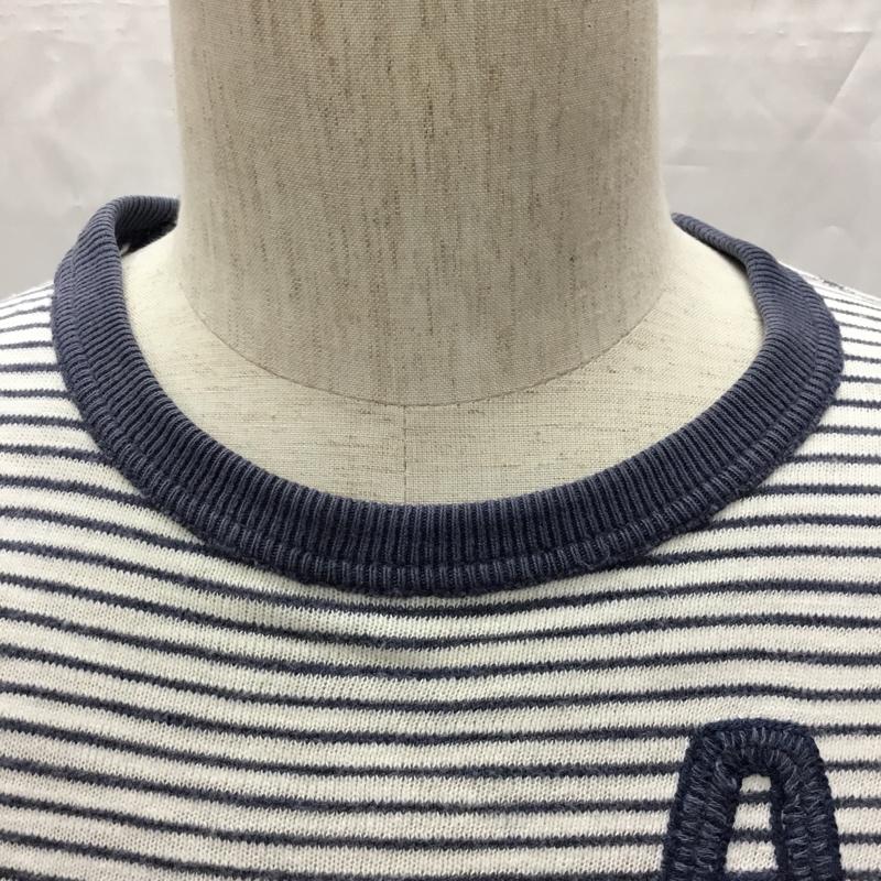 アバクロンビーアンドフィッチ ABERCROMBIE&FITCH Tシャツ 半袖 半袖カットソー プリントTシャツ クルーネックカットソー M ボーダー柄 白 / ホワイト / X 青 / ブルー /  メンズ USED 古着 中古 10108990
