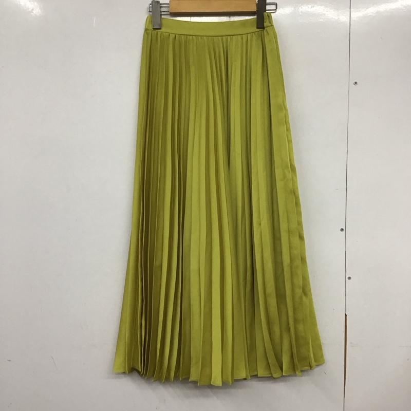 シップス SHIPS スカート ロングスカート 314-54-0726 プリーツスカート 無地 黄緑 / イエローグリーン /  レディース USED 古着 中古 10132410