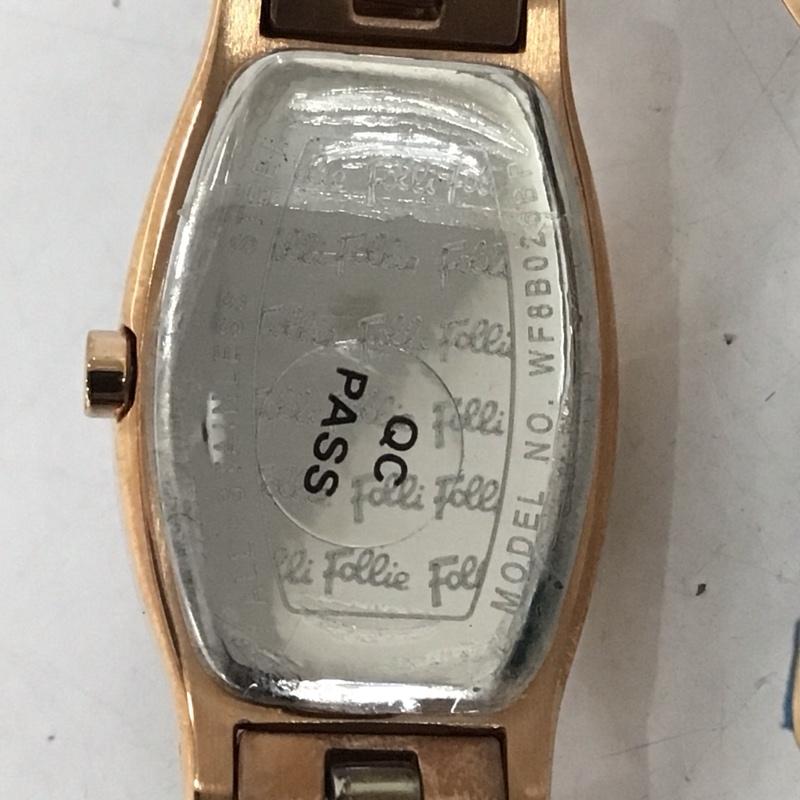フォリフォリ Folli Follie 腕時計 アナログ(クォーツ式) WF8B026BP 箱有 ロゴ、文字 金 / ゴールド / レディース USED 古着 中古 10134356