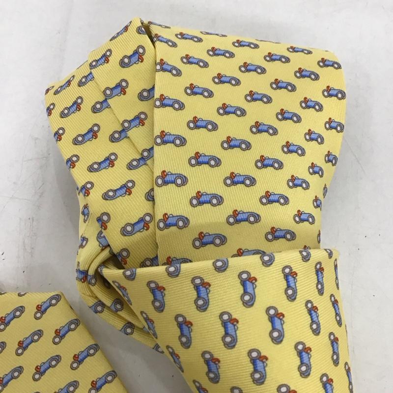 サルヴァトーレフェラガモ Salvatore Ferragamo ネクタイ ネクタイ シルク 総柄 黄 / イエロー / メンズ USED 古着 中古 10135315