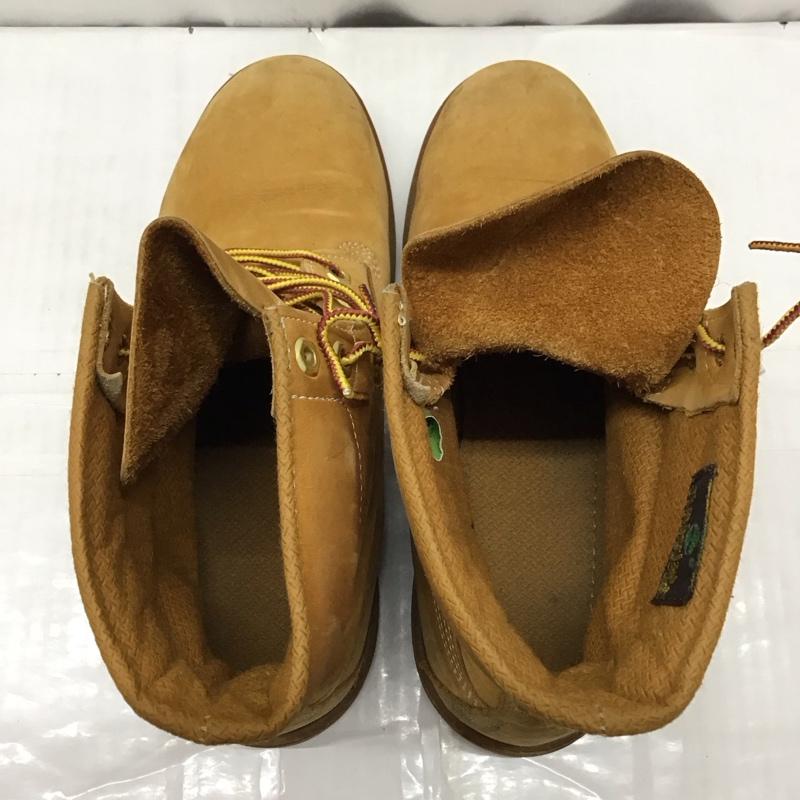 ティンバーランド Timberland ブーツ ショートブーツ 10066 6インチベーシックブーツ 10W レースアップ US:10 ワンポイント キャメル / キャメル / メンズ USED 古着 中古 10115664