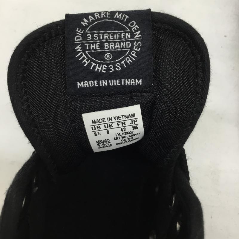 アディダス adidas スニーカー スニーカー 26.5cm ロゴ、文字 黒 / ブラック / X 白 / ホワイト / メンズ USED 古着 中古 10141426