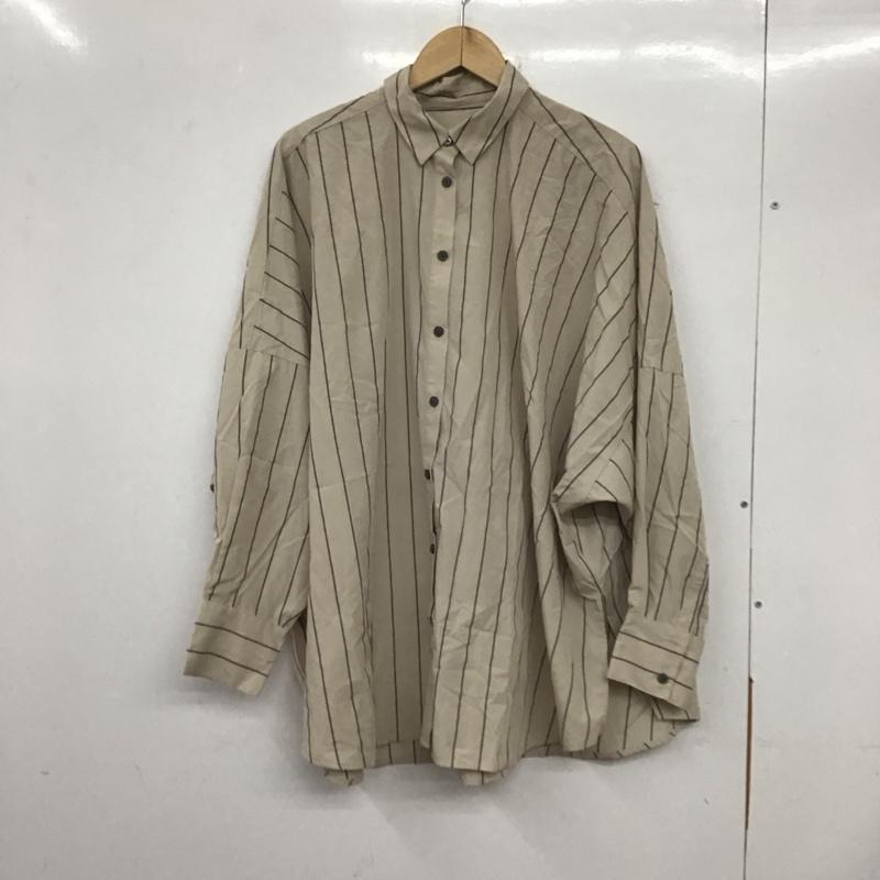 レプシィム LEPSIM シャツ、ブラウス 長袖 長袖シャツ ストライプシャツ カラーシャツ FREE ストライプ ベージュ / ベージュ / レディース USED 古着 中古 10135077