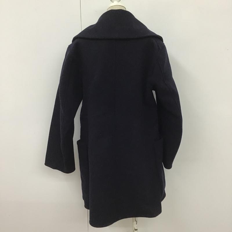 ユニクロ UNIQLO コート コート一般 212-446355 ダブルフェイスピーコート S 無地 紺 / ネイビー / レディース USED 古着 中古 10105781