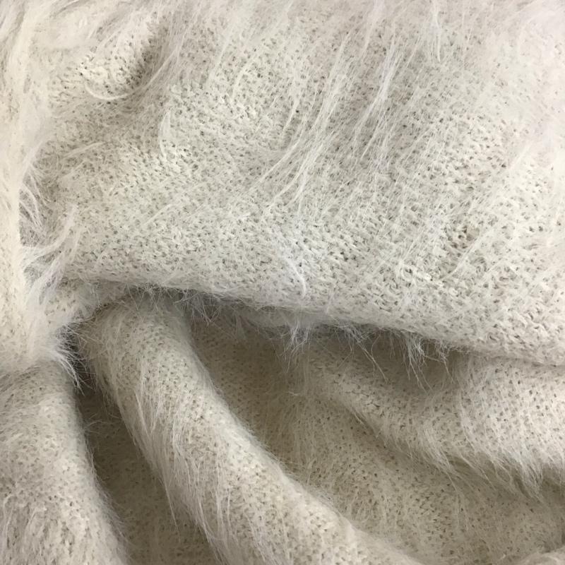 ビス ViS カーディガン 長袖 BVK-43070-B ラビットタッチカーディガン Vネック ショート丈 FREE 無地 アイボリー / アイボリー / レディース USED 古着 中古 10107970