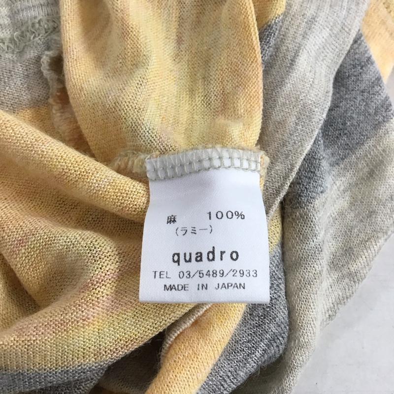 クオドロ quadro シャツ、ブラウス 半袖 半袖カットソー プリントTシャツ クルーネックカットソー 3 ボーダー柄 マルチカラー / マルチカラー / メンズ USED 古着 中古 10143484