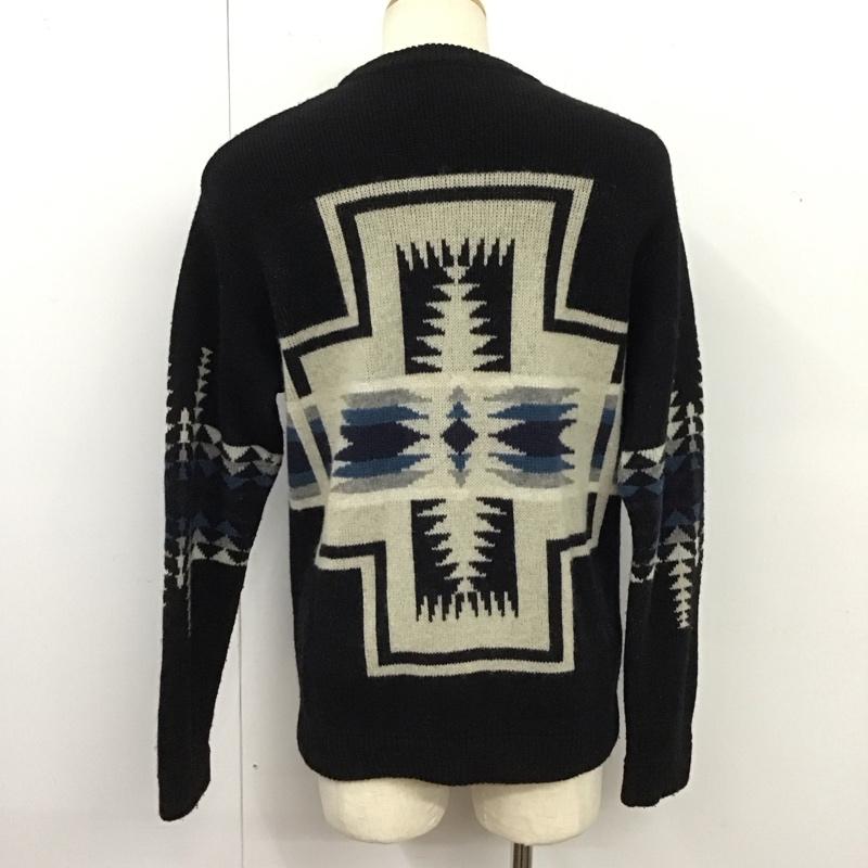 ペンドルトン PENDLETON ニット、セーター 長袖 M 無地 黒 / ブラック / メンズ USED 古着 中古 10124068