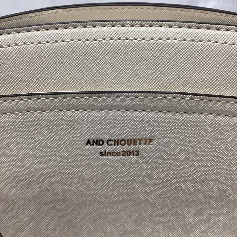 アンドシュエット & chouette ショルダーバッグ ショルダーバッグ バイカラー ロゴ、文字 白 / ホワイト / X ベージュ / ベージュ / レディース USED 古着 中古 10118878
