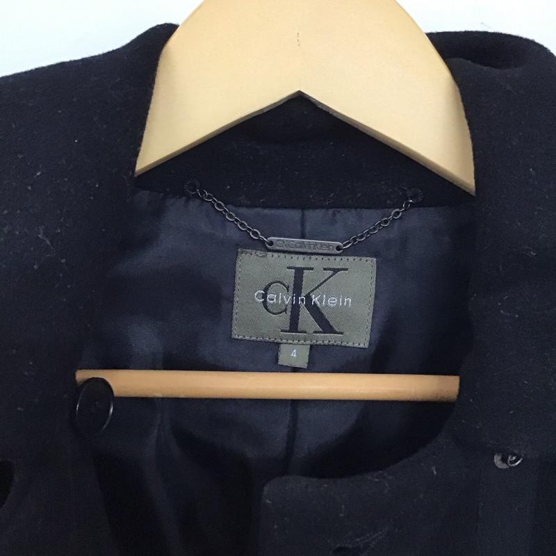 カルバン・クライン Calvin Klein コート コート一般 4 無地 黒 / ブラック / レディース USED 古着 中古 10137790