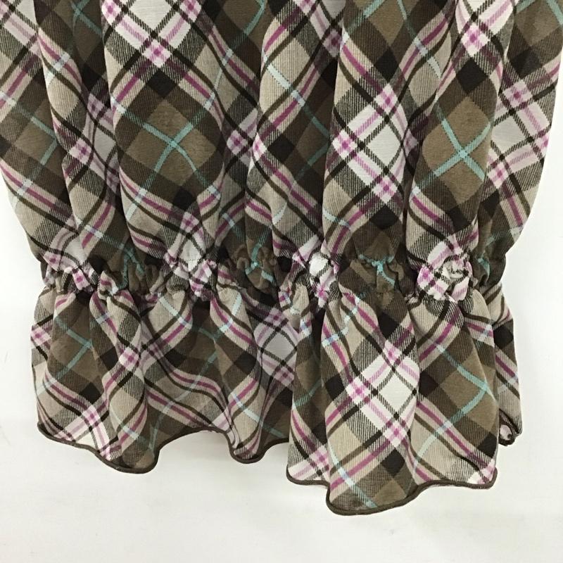 ルゥデルゥ Rew de Rew カットソー 半袖 半袖カットソー チェックカットソー レースシャツ 38 チェック マルチカラー / マルチカラー / レディース USED 古着 中古 10136272