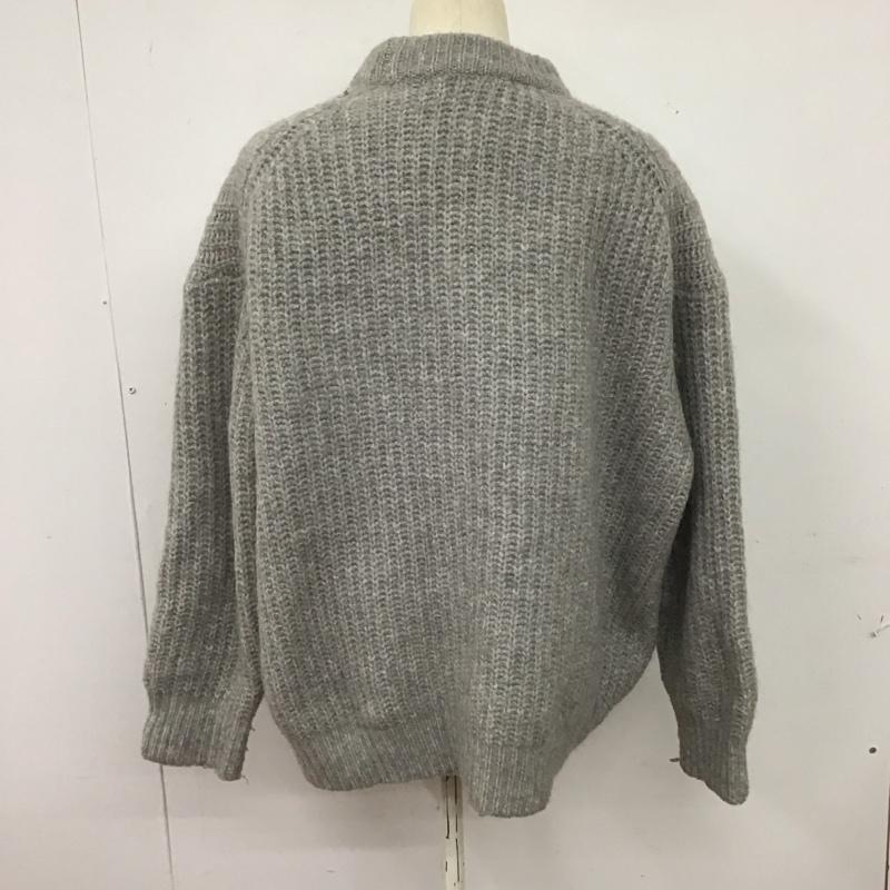 ザラ ZARA ニット、セーター 長袖 長袖ニットカットソー クルーネック セーター L 無地 灰 / グレー / レディース USED 古着 中古 10125988