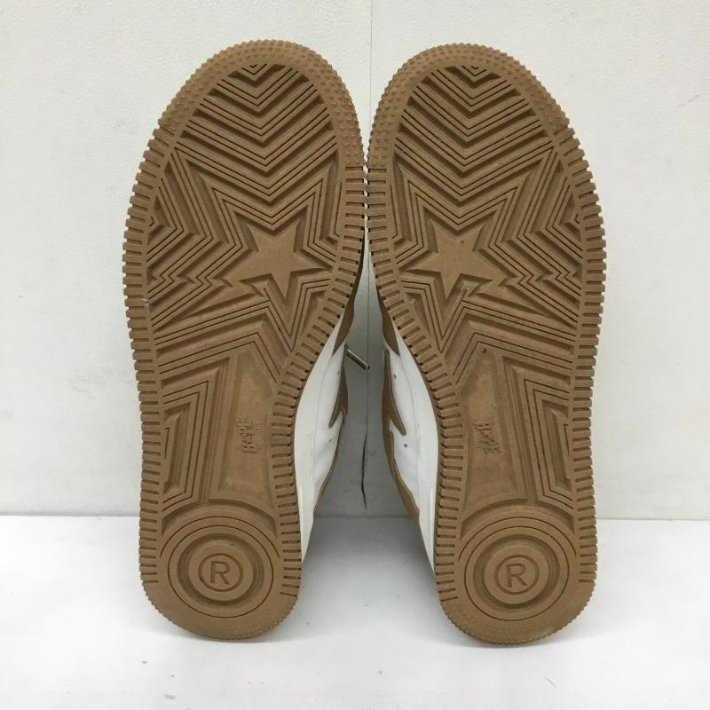 アベイシングエイプ A BATHING APE スニーカー スニーカー 1I70191007 27.5cm ロゴ、文字 茶 / ブラウン / X 白 / ホワイト / メンズ USED 古着 中古 10137812