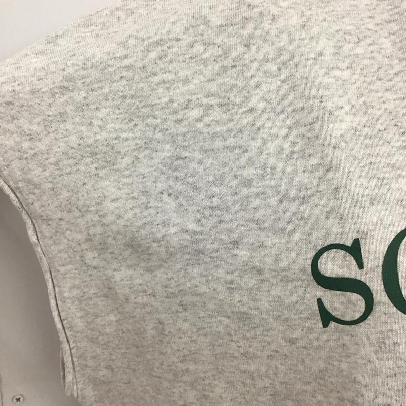 ローリーズファーム LOWRYS FARM カットソー 半袖 LF622139TS オーバーサイズプリントTシャツ FREE ロゴ、文字 灰 / グレー / レディース USED 古着 中古 10116492