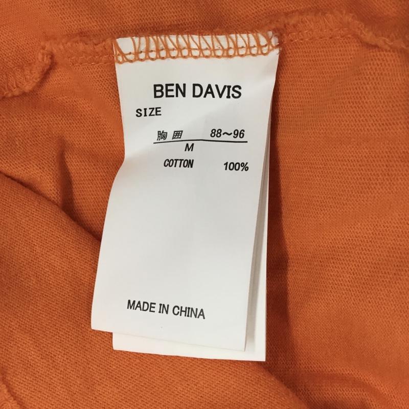 ベンデイビス BEN DAVIS カットソー 長袖 長袖カットソー クルーネックカットソー ロングスリーブカットソー プリントTシャツ M 無地 橙 / オレンジ / メンズ USED 古着 中古 10114895