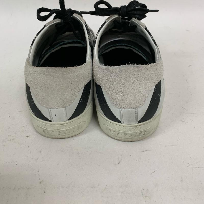 オフホワイト off white スニーカー スニーカー 無地 X ボーダー柄 白 / ホワイト / X 黒 / ブラック / メンズ USED 古着 中古 10009558