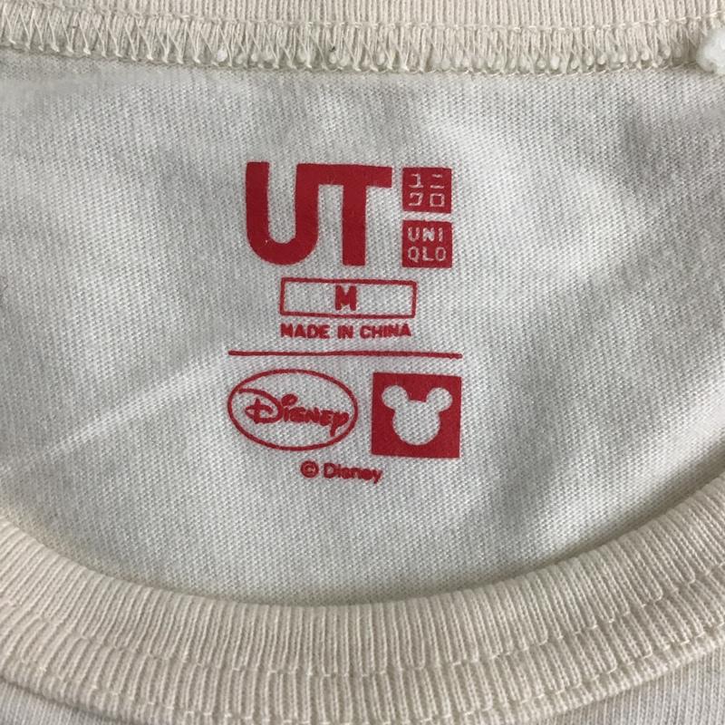 ユニクロ UNIQLO カットソー 七分袖 長袖カットソー クルーネックカットソー ロングスリーブカットソー プリントTシャツ M プリント X キャラクター オフホワイト / オフホワイト / メンズ USED 古着 中古 10096616