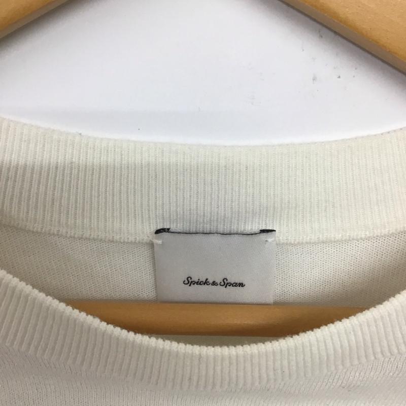 スピック&スパン Spick & Span ニット、セーター 半袖 22-080-200-4011 フレアフレンチスリーブプルオーバーニット 無地 白 / ホワイト / レディース USED 古着 中古 10133350