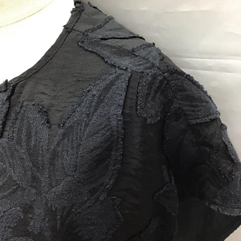 ユナイテッドアローズ UNITED ARROWS カットソー 半袖 1516-162-4459 カットジャカード 総柄 黒 / ブラック / レディース USED 古着 中古 10115852