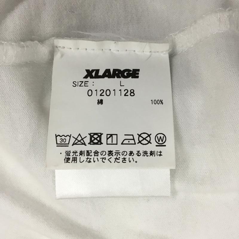 エクストララージ XLARGE Tシャツ 半袖 半袖カットソー プリントTシャツ クルーネックカットソー L ロゴ、文字 白 / ホワイト / メンズ USED 古着 中古 10115157