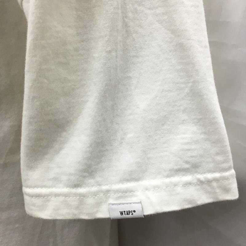 ダブルタップス WTAPS Tシャツ 半袖 クルーネック ロゴ、文字 白 / ホワイト / メンズ USED 古着 中古 10119170