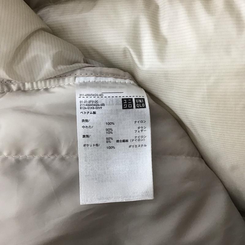 ユニクロ UNIQLO ジャケット、上着 ジャケット、ブレザー 211-450456 ウルトラライトダウンシャイニーボリュームジャケット M 無地 オフホワイト / オフホワイト / レディース USED 古着 中古 10138683