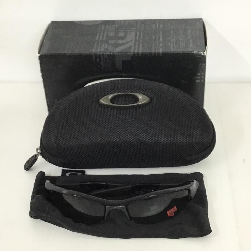 オークリー OAKLEY めがね・サングラス サングラス 12-900J FLAK JACKET スポーツサングラス ミラーレンズ 箱有 ロゴ、文字 黒 / ブラック / メンズ USED 古着 中古 10129376