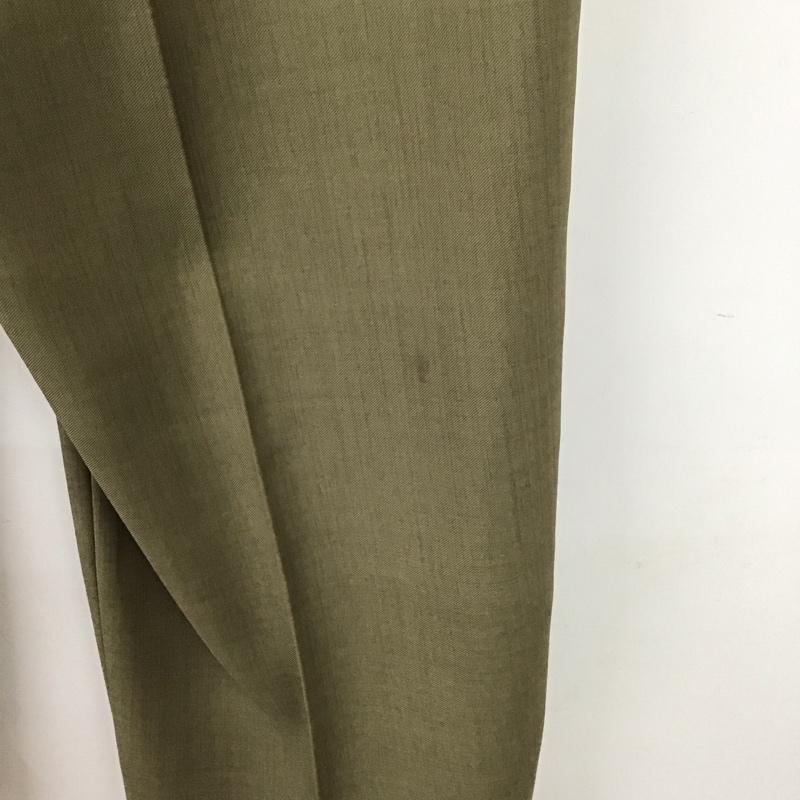 古着 USED パンツ スラックス claiborneスラックスパンツ ワイドパンツ センタータックパンツ 34 無地 カーキ / カーキ / メンズ USED 古着 中古 10131486