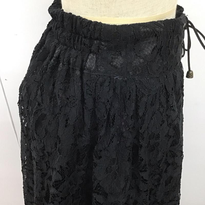 アクシーズファム axes femme スカート ロングスカート ts285x61 総レーススカート ロングスカート フレアスカート M 花柄 黒 / ブラック / レディース USED 古着 中古 10107673