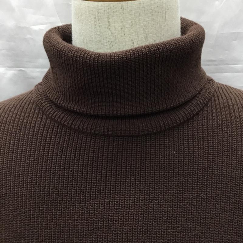 メゾンスペシャル MAISON SPECIAL ニット、セーター 長袖 11192361207 長袖ニットカットソー セーター タートルネック 44 無地 茶 / ブラウン / メンズ USED 古着 中古 10120132
