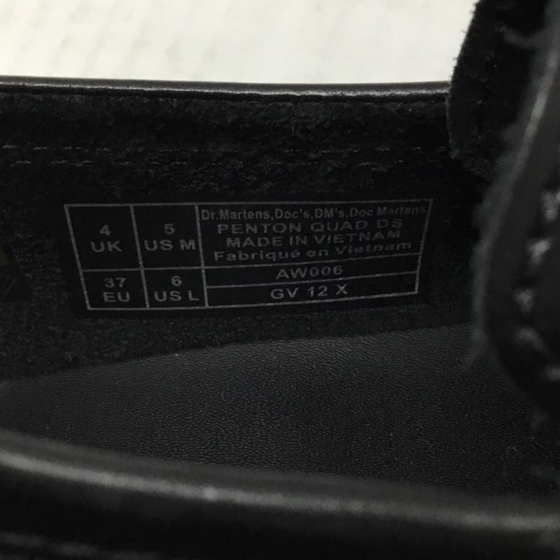 ドクターマーチン Dr.Martens ローファー ローファー コインローファー ダブルステッチ 厚底 UK4 US:5 無地 黒 / ブラック / レディース USED 古着 中古 10107626