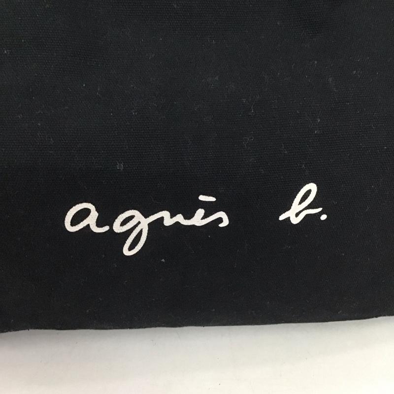 アニエス・ベー agnes b. トートバッグ トートバッグ G003-01 ロゴトートバッグ コットン ロゴ、文字 黒 / ブラック / レディース USED 古着 中古 10139350