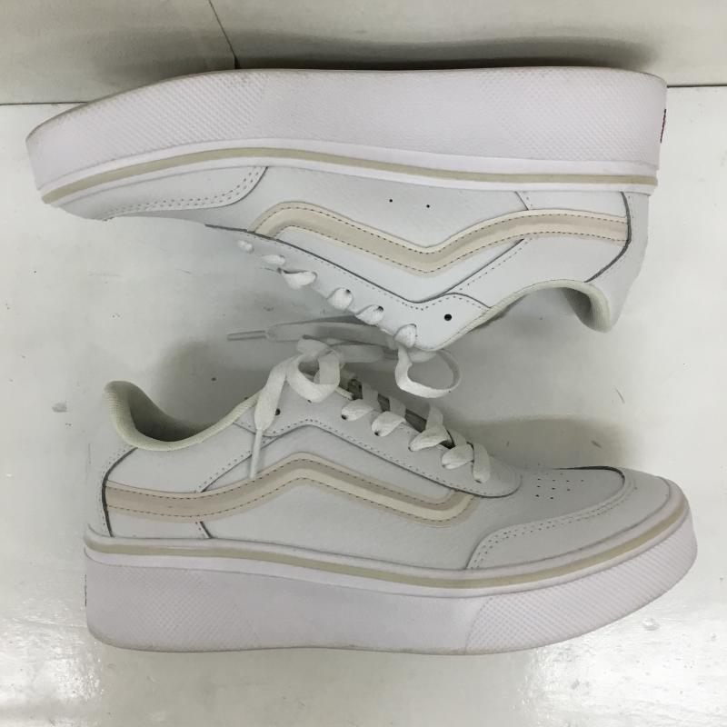 バンズ VANS スニーカー スニーカー ISSAC イサック V3942 24.5cm ロゴ、文字 白 / ホワイト / X ベージュ / ベージュ / レディース USED 古着 中古 10136327