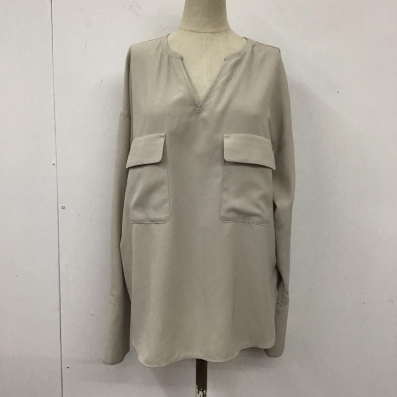ジーナシス JEANASIS カットソー 長袖 JS063387MC キーネック FREE 無地 灰 / グレー /  レディース USED 古着 中古 10115080