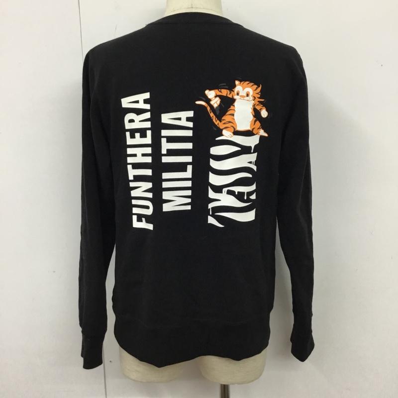 アベイシングエイプ A BATHING APE トレーナー 長袖 001SWI301019M TIGER HEAVY WEIGHT CREWNECK タイガー スウェット M プリント 黒 / ブラック / メンズ USED 古着 中古 10107034