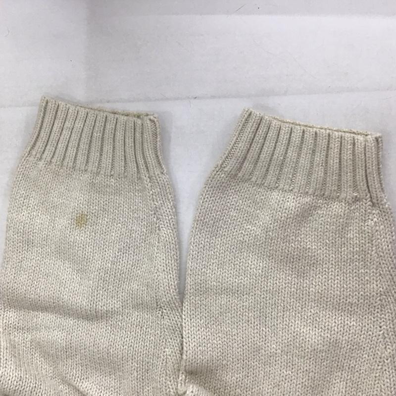 チャップス CHAPS ニット、セーター 長袖 長袖ニットカットソー ニット セーター ジップアップネックニット M ロゴ、文字 白 / ホワイト / メンズ USED 古着 中古 10124846