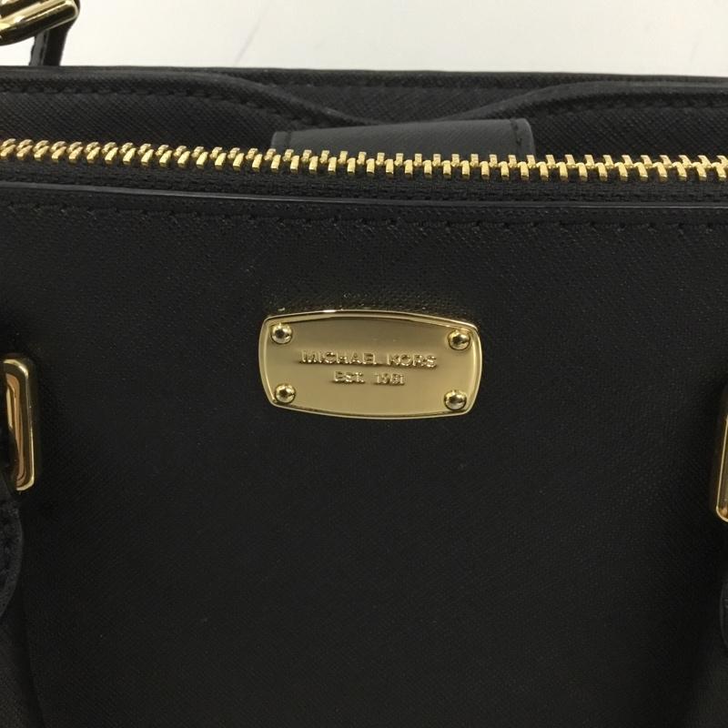 マイケルコース MICHAEL KORS ハンドバッグ ハンドバッグ 35T7GSOS0L ショルダーバッグ 2WAY ロゴ、文字 黒 / ブラック / レディース USED 古着 中古 10139224