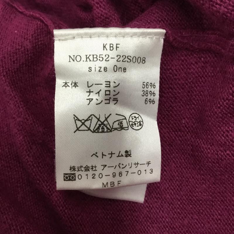 ケービーエフ KBF ニット、セーター 長袖 長袖ニットカットソー ニット セーター クルーネックニット 無地 マゼンタ / マゼンタ / レディース USED 古着 中古 10118051