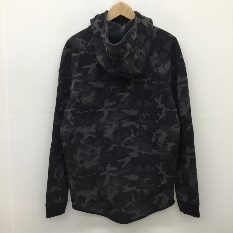 ナイキ NIKE パーカー 長袖 694005-233 テック フリース ジップアップ パーカー L カモフラージュ柄・迷彩 黒 / ブラック / メンズ USED 古着 中古 10136087
