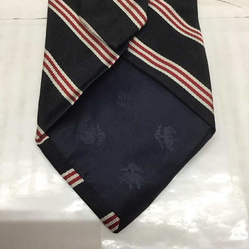 ブルックスブラザーズ BROOKS BROTHERS ネクタイ ネクタイ シルク USA製 ストライプ 黒 / ブラック / X 白 / ホワイト / X 赤 / レッド / メンズ USED 古着 中古 10113411