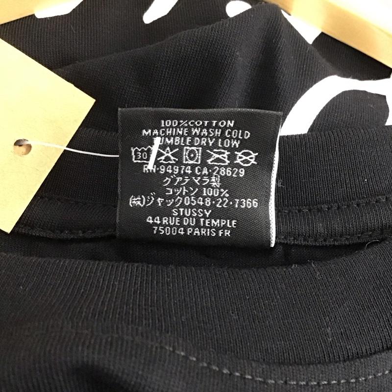 ステューシー STUSSY Tシャツ 半袖 半袖カットソー プリントTシャツ クルーネックカットソー L ロゴ、文字 黒 / ブラック / メンズ USED 古着 中古 10136246