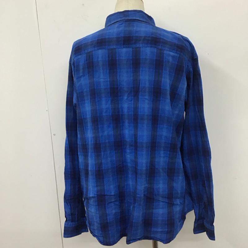 コロンビア Columbia シャツ、ブラウス 長袖 長袖シャツ カラーシャツ ポケットシャツ 長袖カットソー チェックシャツ XXL チェック 青 / ブルー /  メンズ USED 古着 中古 10110942