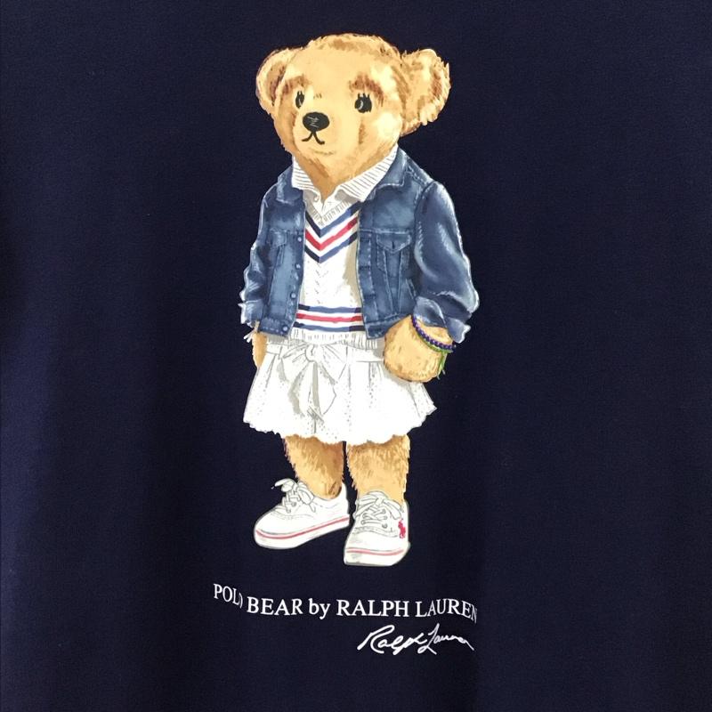 ポロラルフローレン POLO RALPH LAUREN ワンピース ひざ丈スカート 半袖ミニワンピース クルーネックワンピース L プリント 紺 / ネイビー / レディース USED 古着 中古 10136116