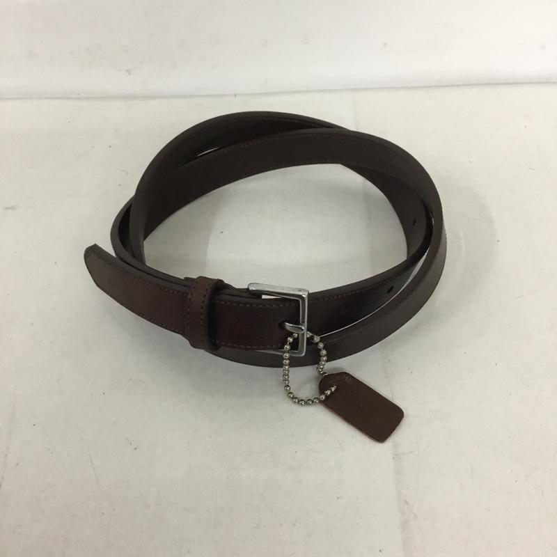 コーチ COACH ベルト・バックル ベルト COWHIDEレザー 無地 茶 / ブラウン / レディース USED 古着 中古 10131698