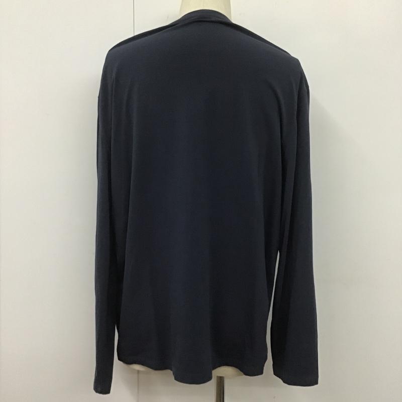 アルマーニエクスチェンジ A/X ARMANIEXCHANGE カットソー 長袖 3gztvf z8m9z 長袖カットソー プリントTシャツ クルーネックカットソー XL ロゴ、文字 紺 / ネイビー / メンズ USED 古着 中古 10106236