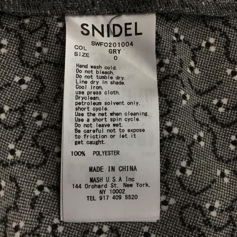 スナイデル SNIDEL ワンピース ロングスカート 半袖ロングワンピース 総柄 花柄 フレアスカート 0 総柄 灰 / グレー / レディース USED 古着 中古 10113033