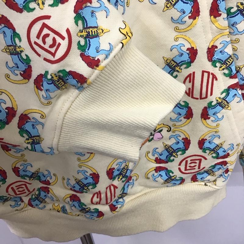 クロット アパレル CLOTAPPAREL パーカー 長袖 XL プリント アイボリー / アイボリー / メンズ USED 古着 中古 10106417